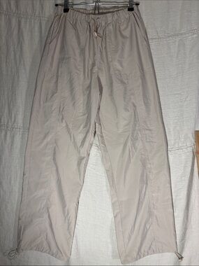 Le Lis Collection Parachute Cargo Pants Taupe Beige Drawstring Size S Y2K